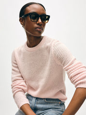 White + Warren Waffle Mesh Crew