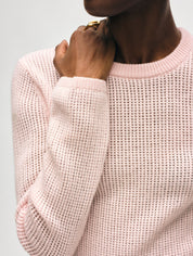 White + Warren Waffle Mesh Crew