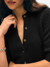 White + Warren Cashmere Elbow Sleeve Cardigan