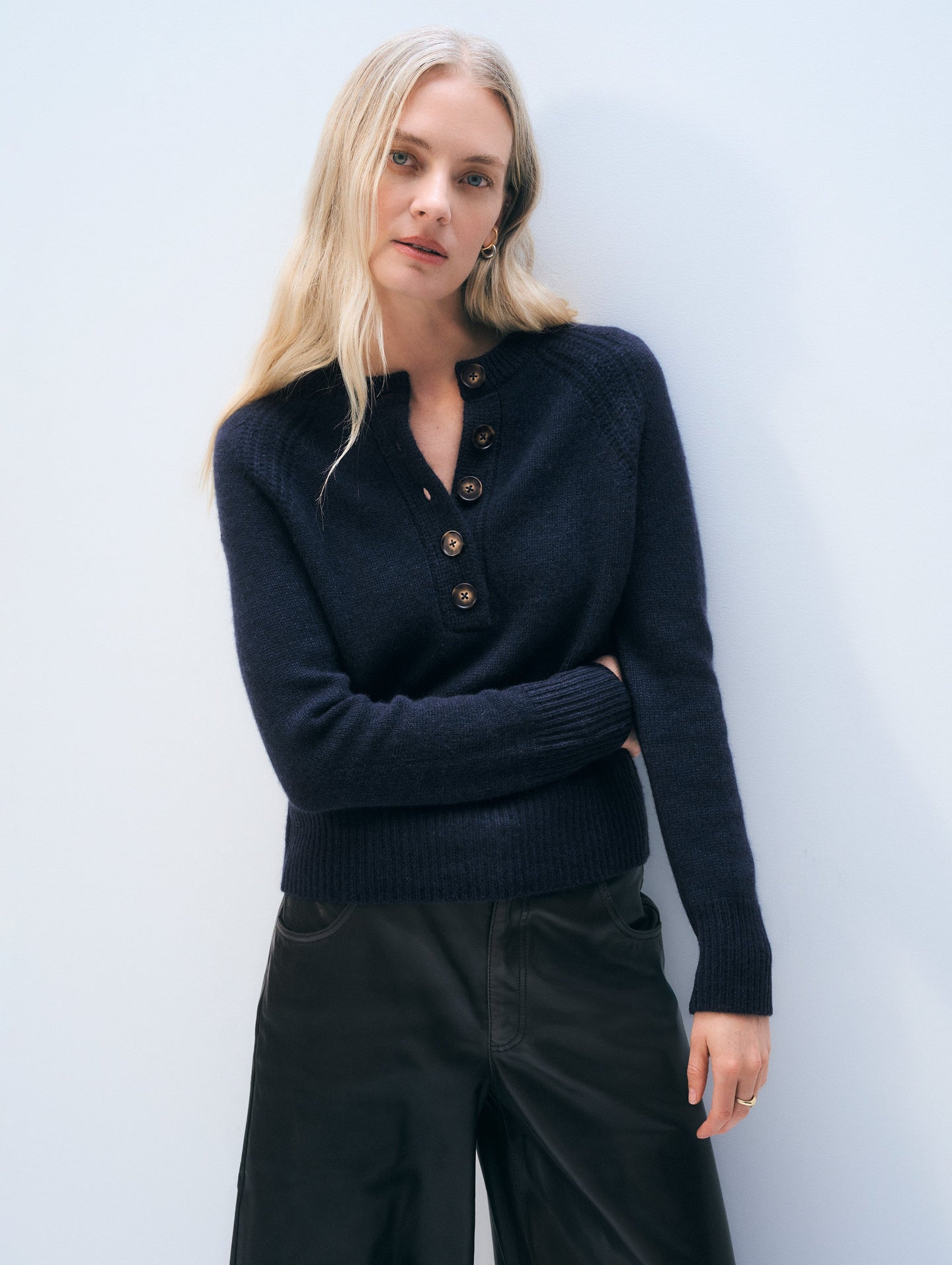 White + Warren Cashmere Luxe Henley