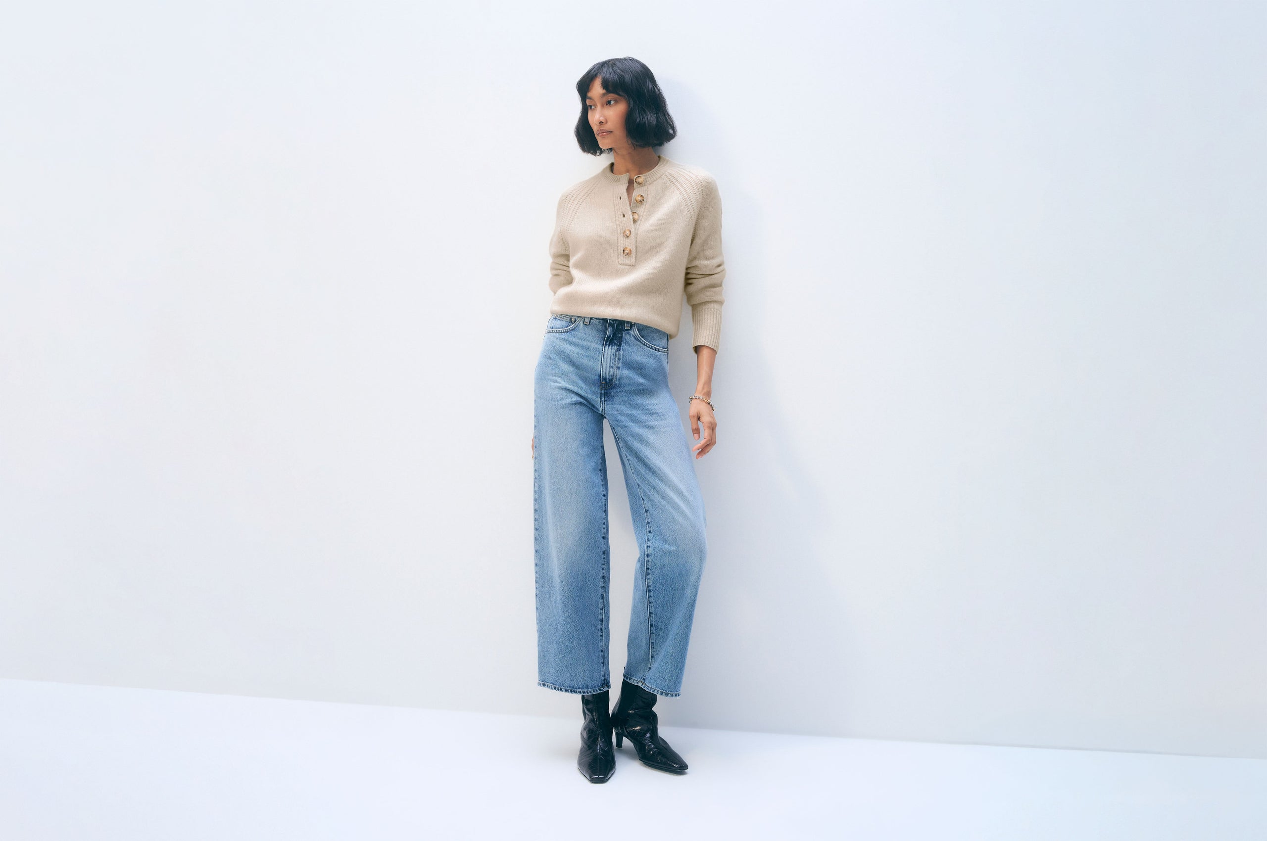 White + Warren Cashmere Luxe Henley