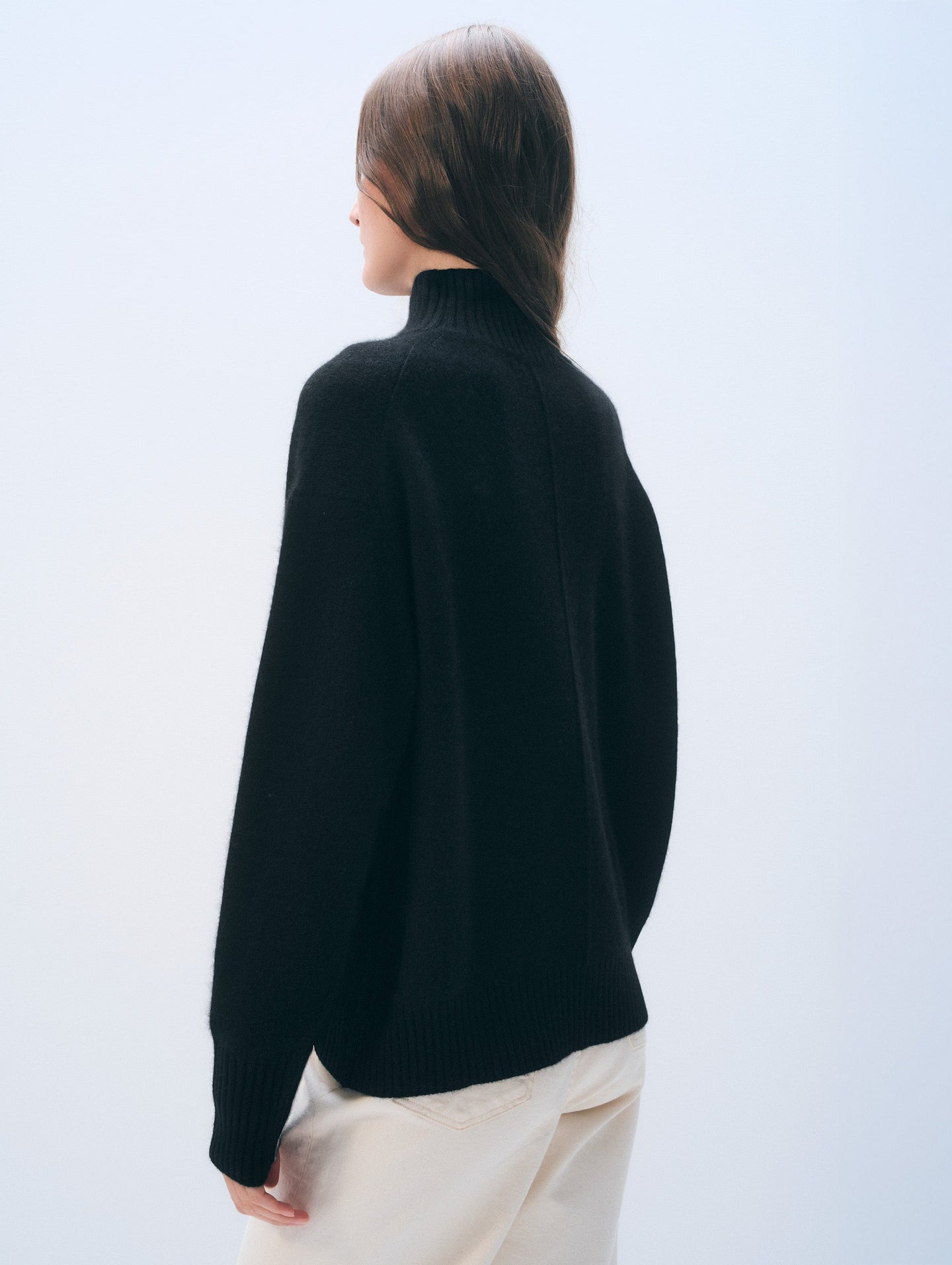 White + Warren Cashmere Oversized Standneck