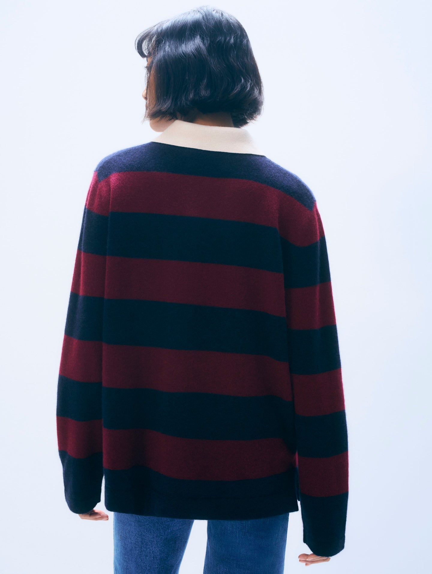 White + Warren Cashmere Rugby Stripe Polo