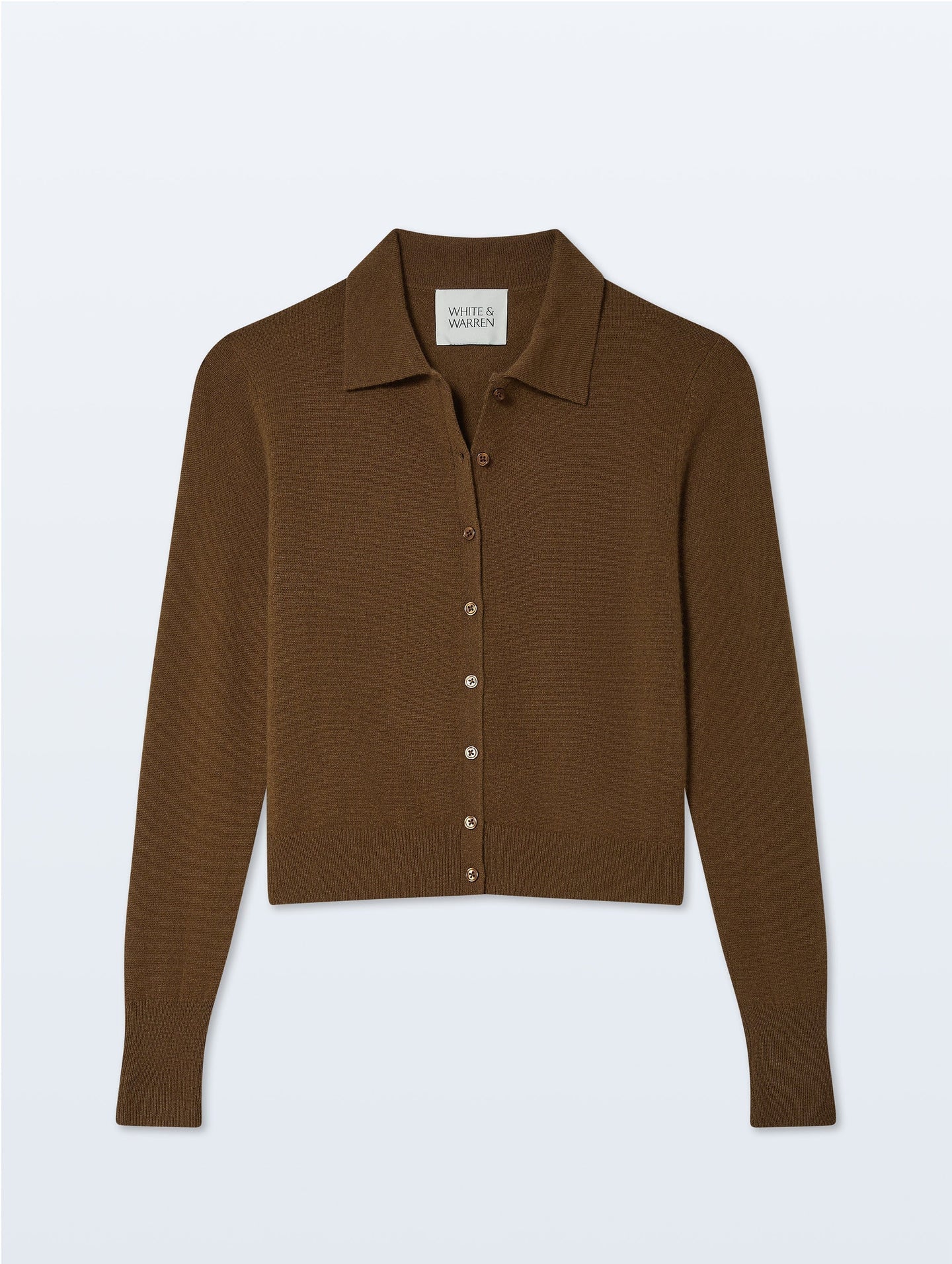 White + Warren Cashmere Collared Cardigan