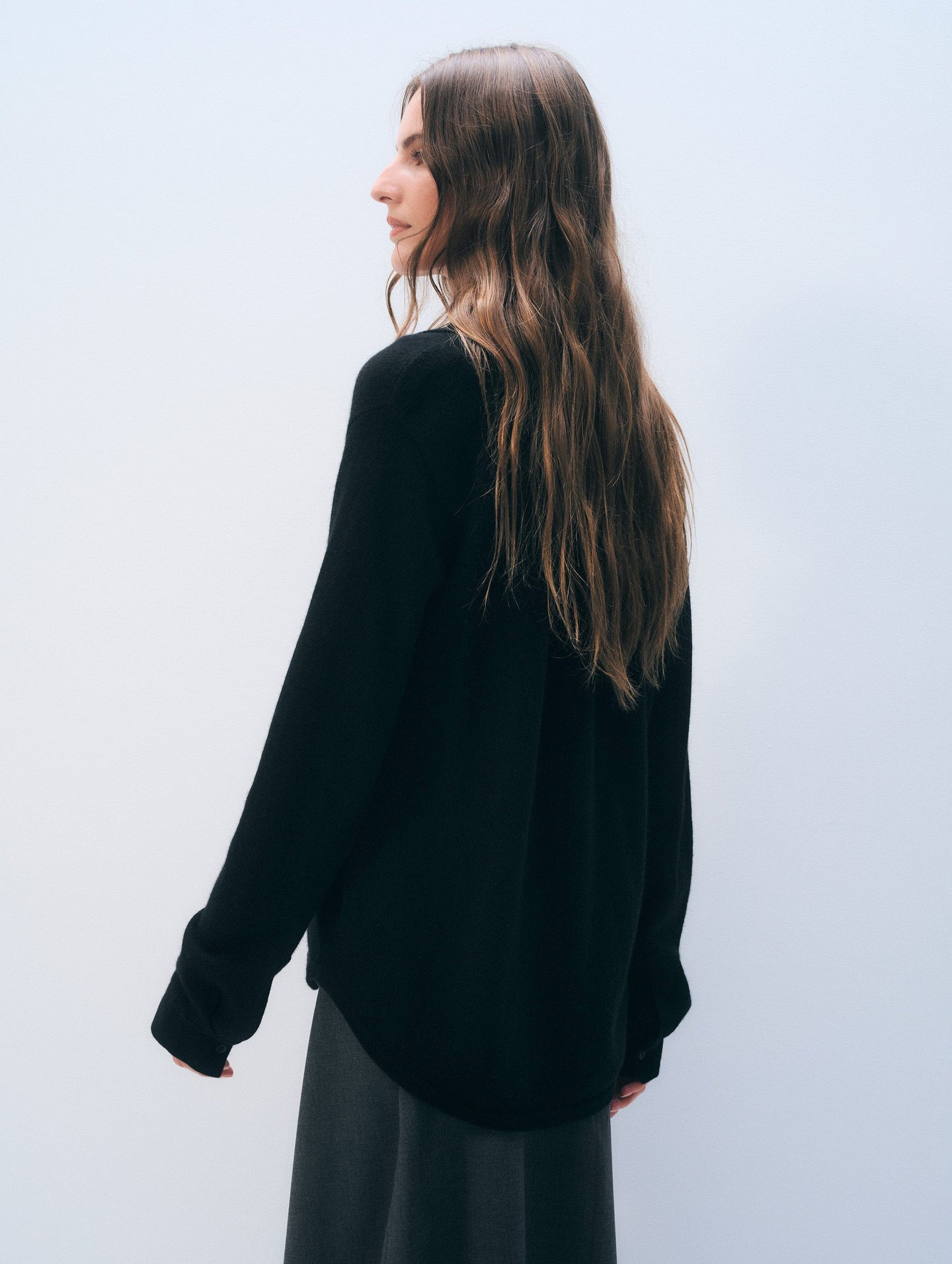 White + Warren Cashmere Button Shirt