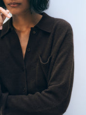 White + Warren Cashmere Button Shirt