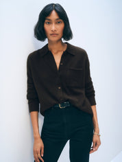 White + Warren Cashmere Button Shirt