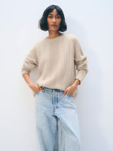 White + Warren Cashmere Luxe Cable Crew
