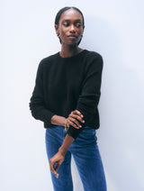 White + Warren Cashmere Waffle Sweatshirt