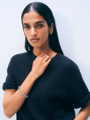 White + Warren Cashmere Waffle Mesh Tee