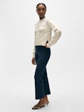 White + Warren Soft Cotton Rib Trim Sweatshirt