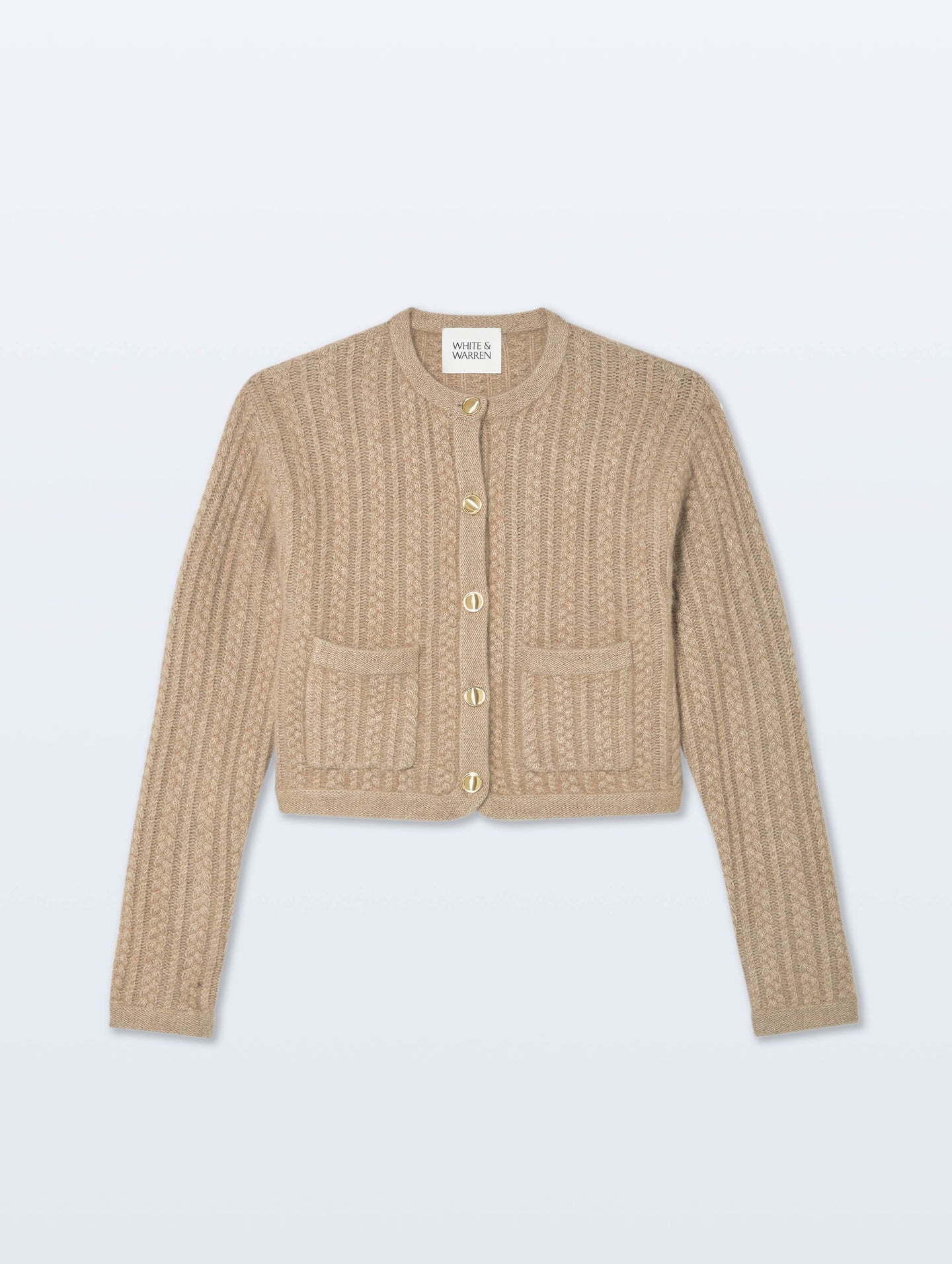White + Warren Cashmere Luxe Cable Cardigan