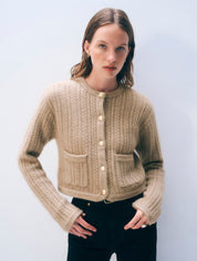 White + Warren Cashmere Luxe Cable Cardigan