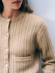 White + Warren Cashmere Luxe Cable Cardigan