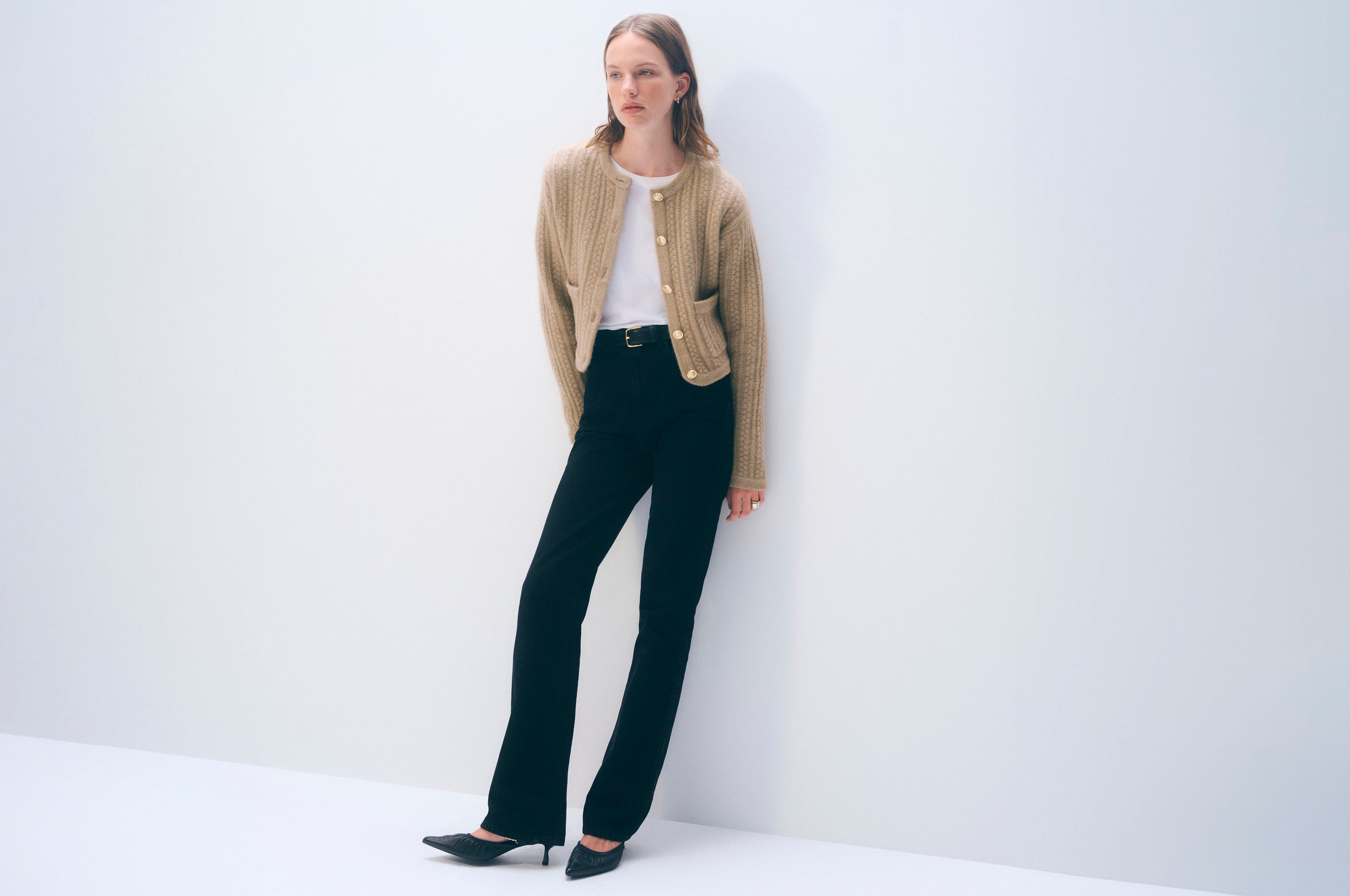 White + Warren Cashmere Luxe Cable Cardigan