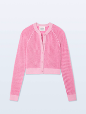 White + Warren Cashmere Mesh Cardigan