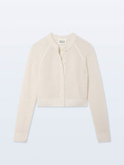 White + Warren Cashmere Mesh Cardigan