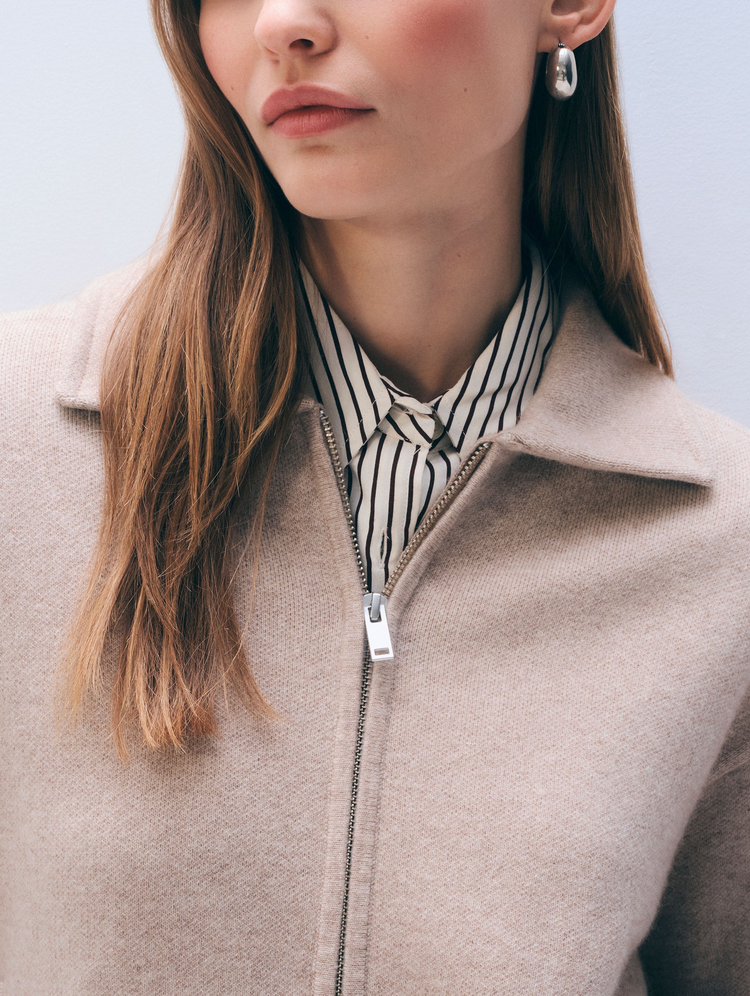 White + Warren Cashmere Blend Bomber