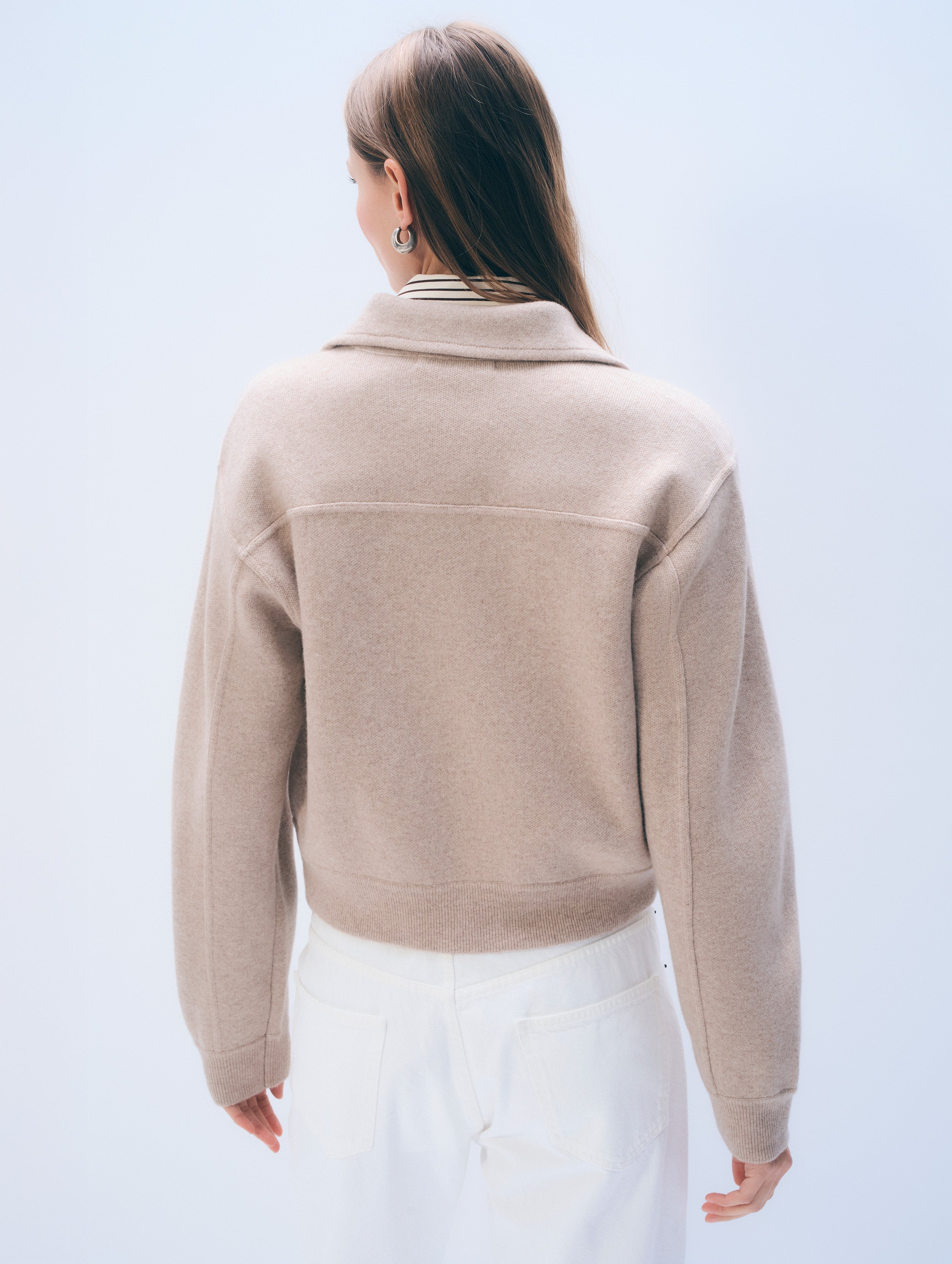 White + Warren Cashmere Blend Bomber