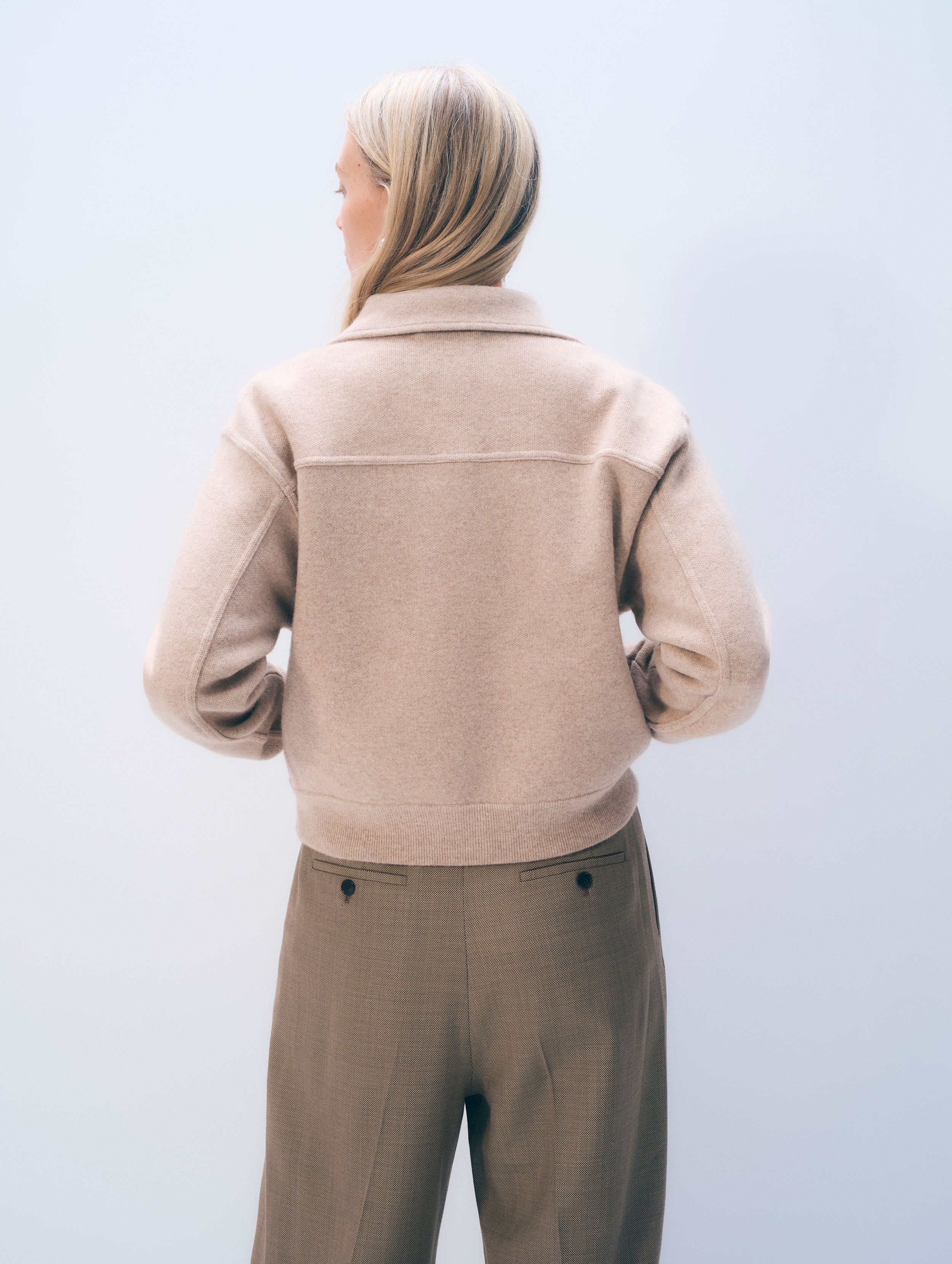 White + Warren Cashmere Blend Bomber