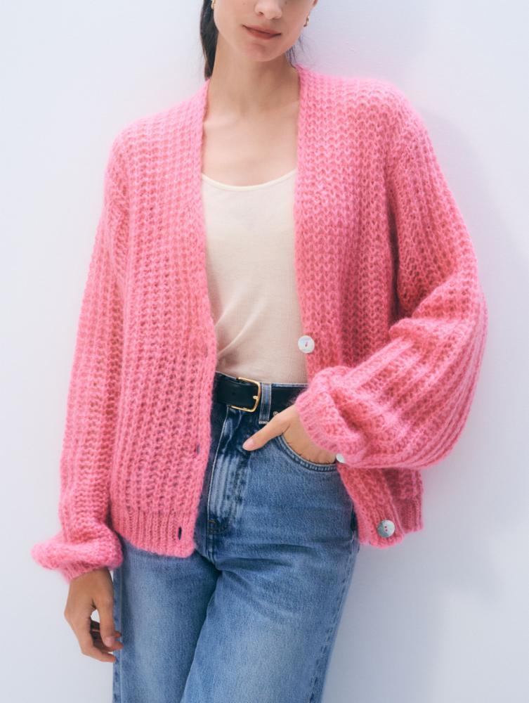 White + Warren Mohair Luxe Cardigan