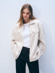 White + Warren Cashmere Blend Shirt Jacket