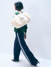 White + Warren Varsity Cable Crewneck