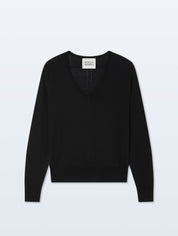 White + Warren Superfine Merino Wool V Neck