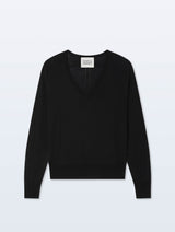 White + Warren Superfine Merino Wool V Neck