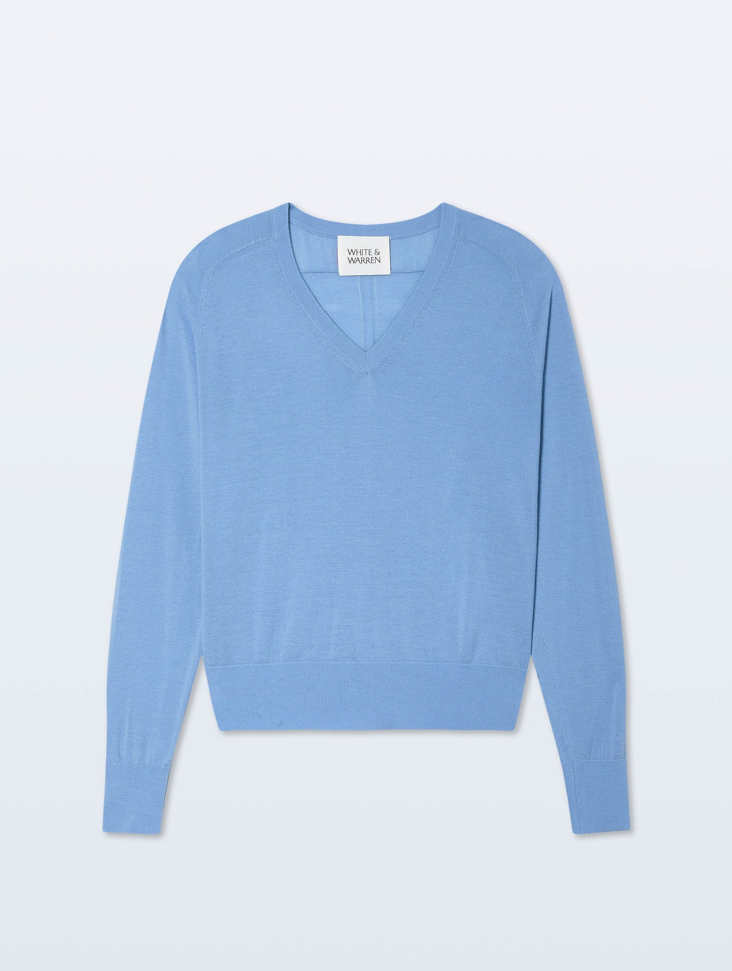 White + Warren Superfine Merino Wool V Neck