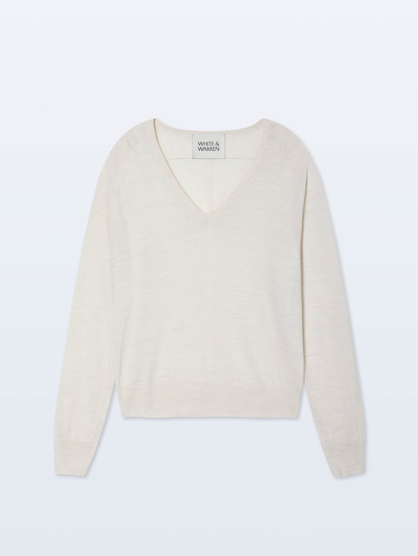 White + Warren Superfine Merino Wool V Neck