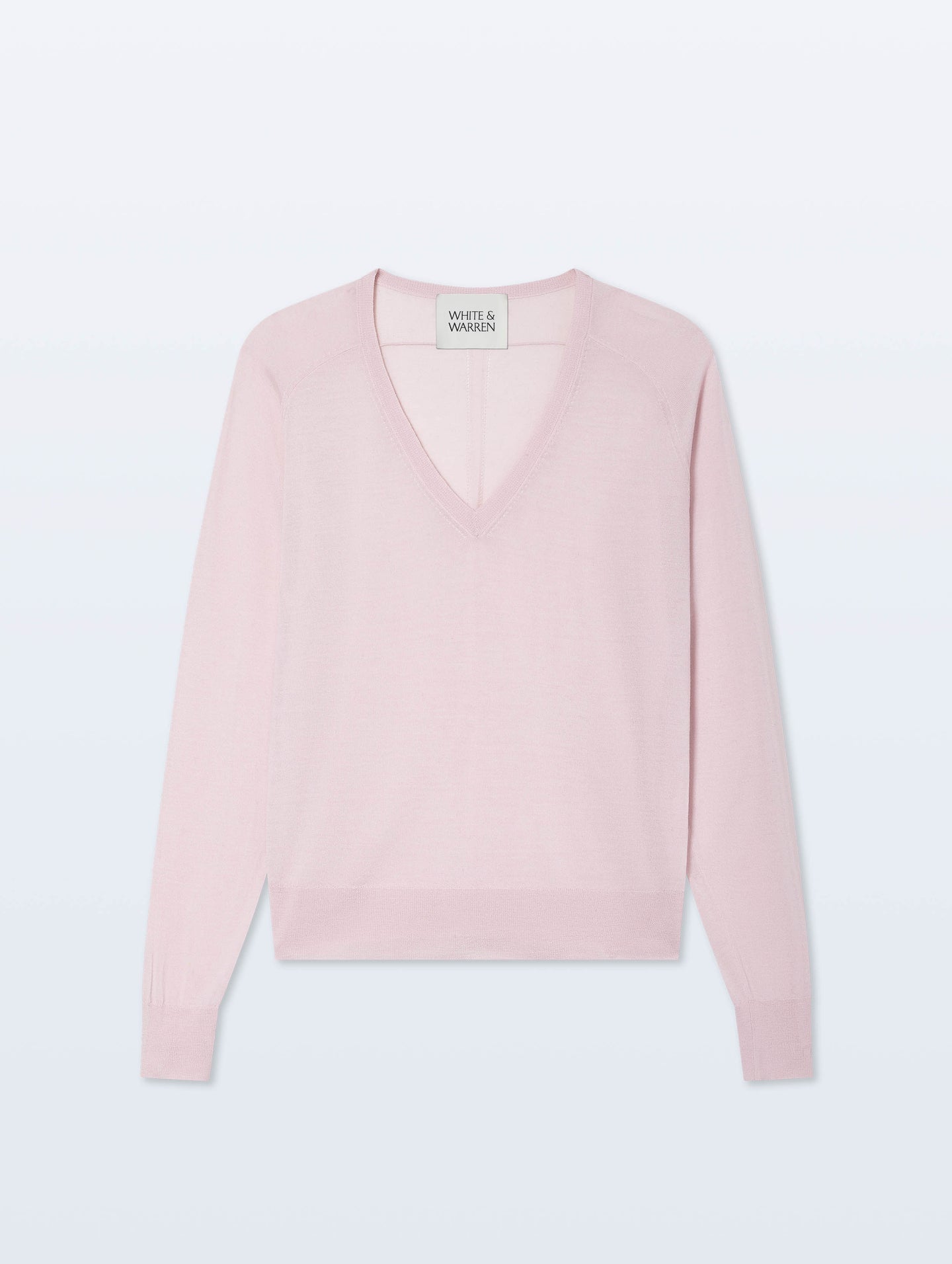 White + Warren Superfine Merino Wool V Neck