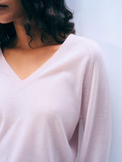 White + Warren Superfine Merino Wool V Neck