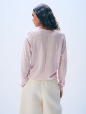 White + Warren Superfine Merino Wool V Neck