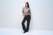 White + Warren Cashmere Blend Horse Embroidered Crewneck