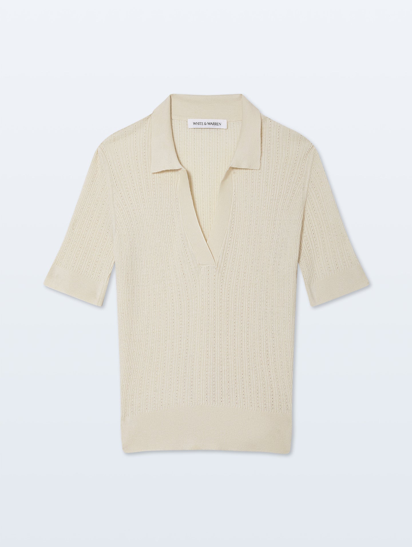 White + Warren Cashmere Linen Blend Polo