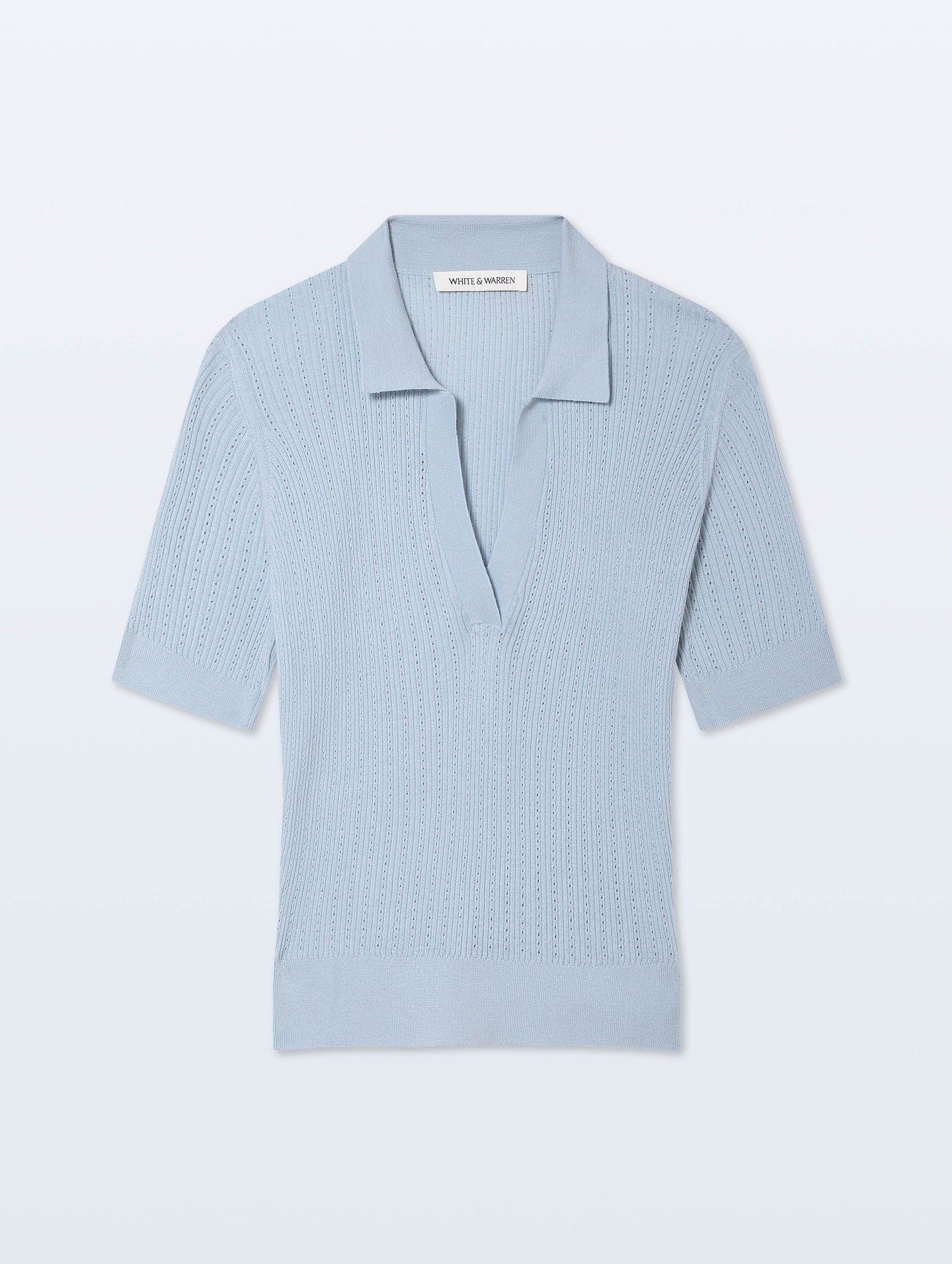 White + Warren Cashmere Linen Blend Polo