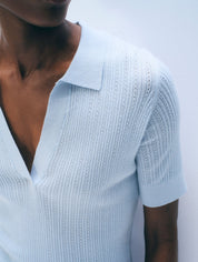 White + Warren Cashmere Linen Blend Polo