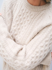 White + Warren Cashmere Cable Crewneck