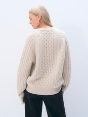 White + Warren Cashmere Cable Crewneck