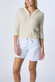 Kokun Cropped Zip Hoodie