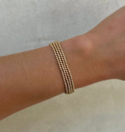 Karen Lazar Design 2mm Signature Bracelet in Yellow Gold