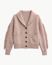 White + Warren Cashmere Blend Luxe Fringe Coatigan