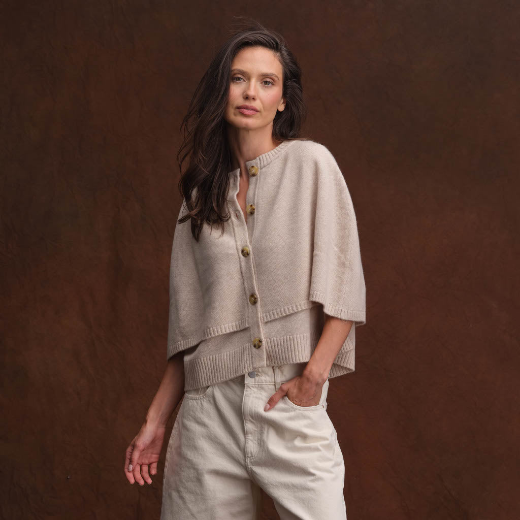 Cashmere Project Button Up Capelet