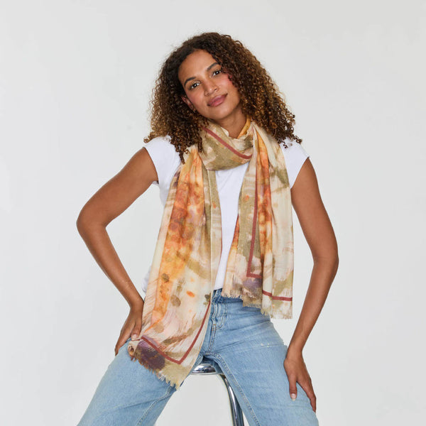 Cashmere Project Brush Stroke Printed Scarf