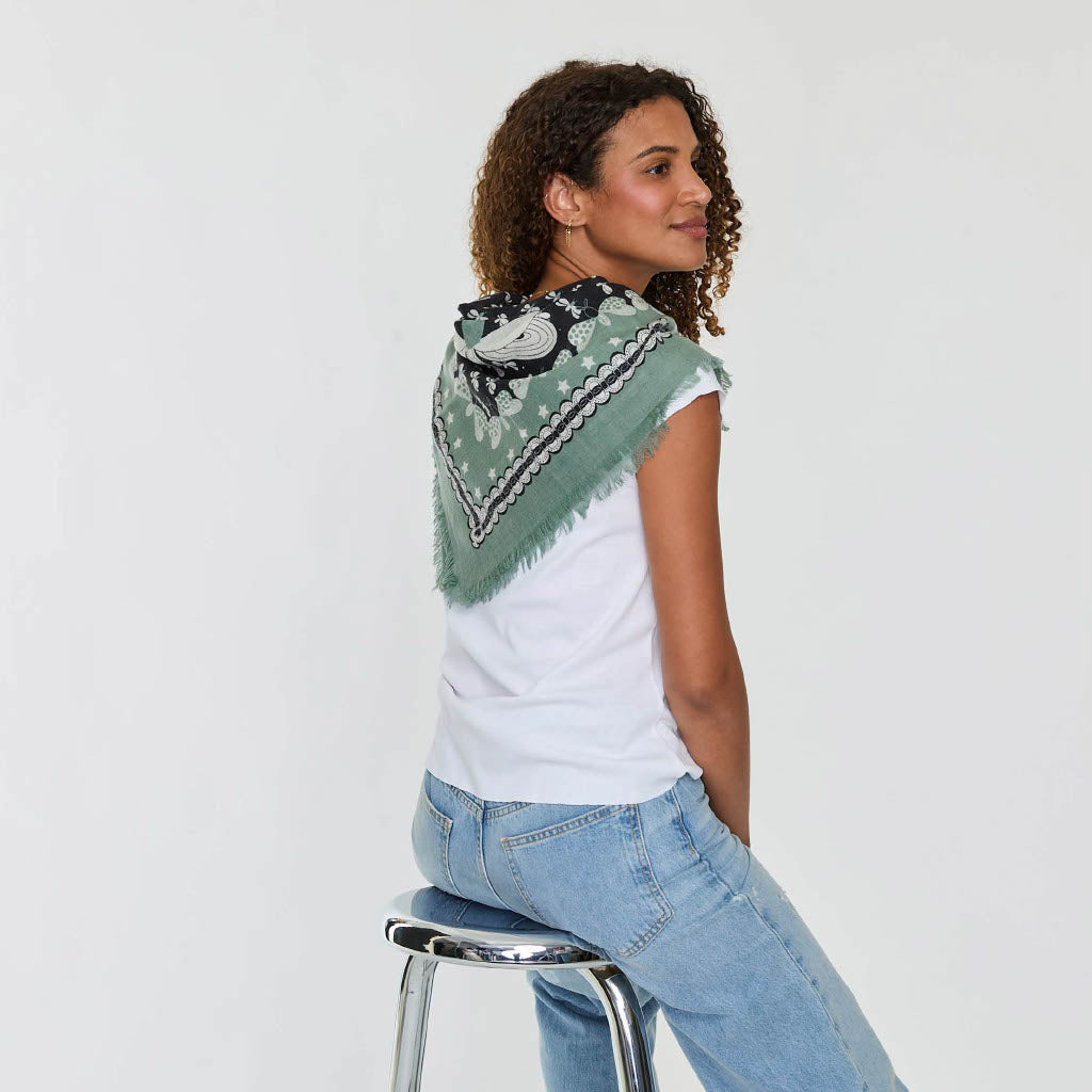 Cashmere Project Dragonfly Printed Scarf