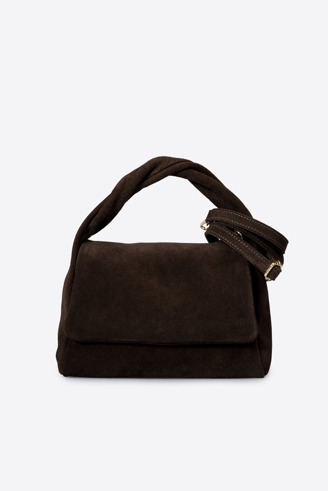 Italian Suede Flap Handbag