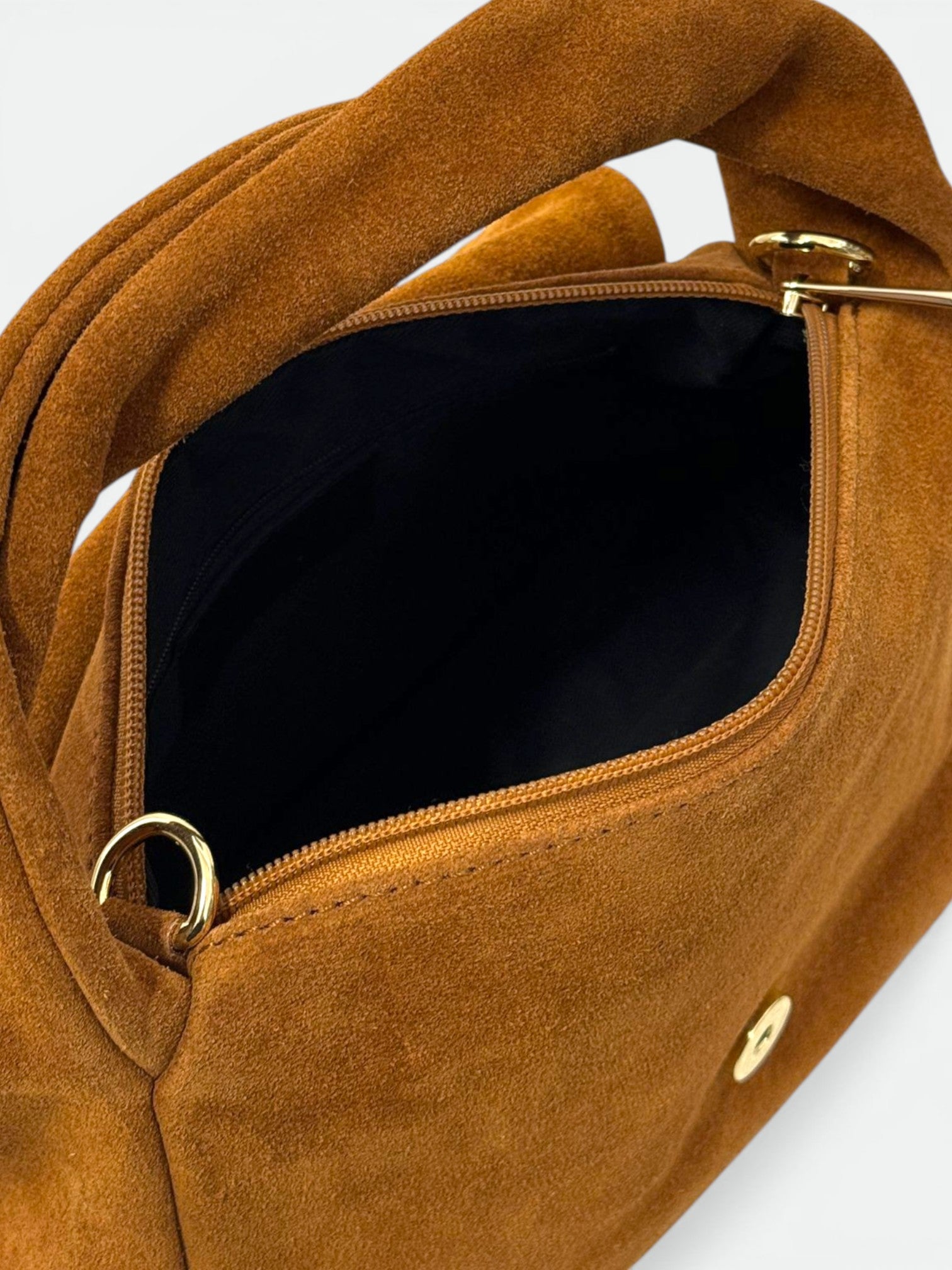 Italian Suede Flap Handbag