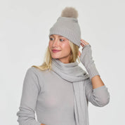 Cashmere Project Lurex Pom Pom Hat