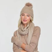 Cashmere Project Lurex Pom Pom Hat
